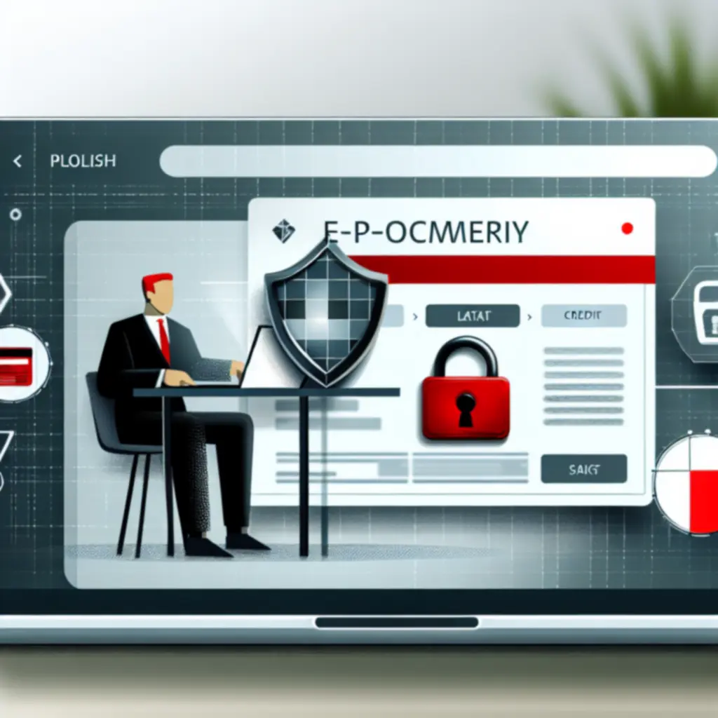 Ilustracja przedstawiająca bezpieczne zakupy online na Poland Bazaar